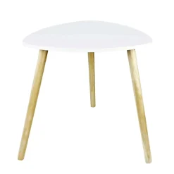 Tavolino in mdf bianco 48x48xH46 cm