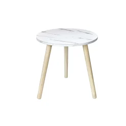 Tavolino in mdf effetto marmo Ø 39xH40 cm