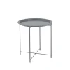 Tavolino pieghevole in metallo con vassoio 47x47x51 cm colori assortiti