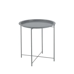 Tavolino pieghevole in metallo con vassoio 47x47x51 cm colori assortiti