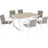 Tavolo allungabile da giardino Butterfield allu beige 155/246x100x75.5 cm