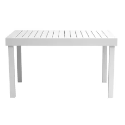 Tavolo allungabile da giardino in alluminio bianco 135/270x90,5 cm