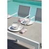 Tavolo allungabile da giardino in alluminio bianco 104-208xH75 cm