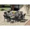 Tavolo allungabile da giardino in alluminio grigio scuro 100-150xH77 cm