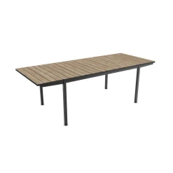 Tavolo allungabile da giardino Porto Nova 160 162-233x94x75 cm nero