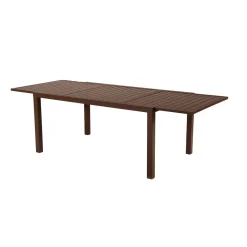 Tavolo allungabile da giardino Sardegna in alluminio marrone 160/240x100 cm