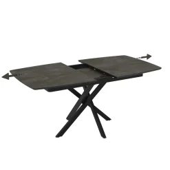 Tavolo allungabile da pranzo Filis nero 145x90x476 cm