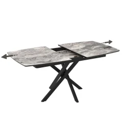 Tavolo allungabile da pranzo Filis nero 145x90x476 cm