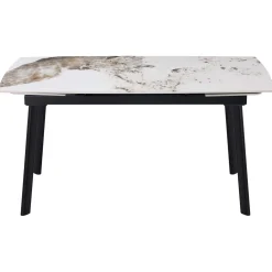 Tavolo allungabile da pranzo Quincy top ceramica marmo 150/210x85x75 cm