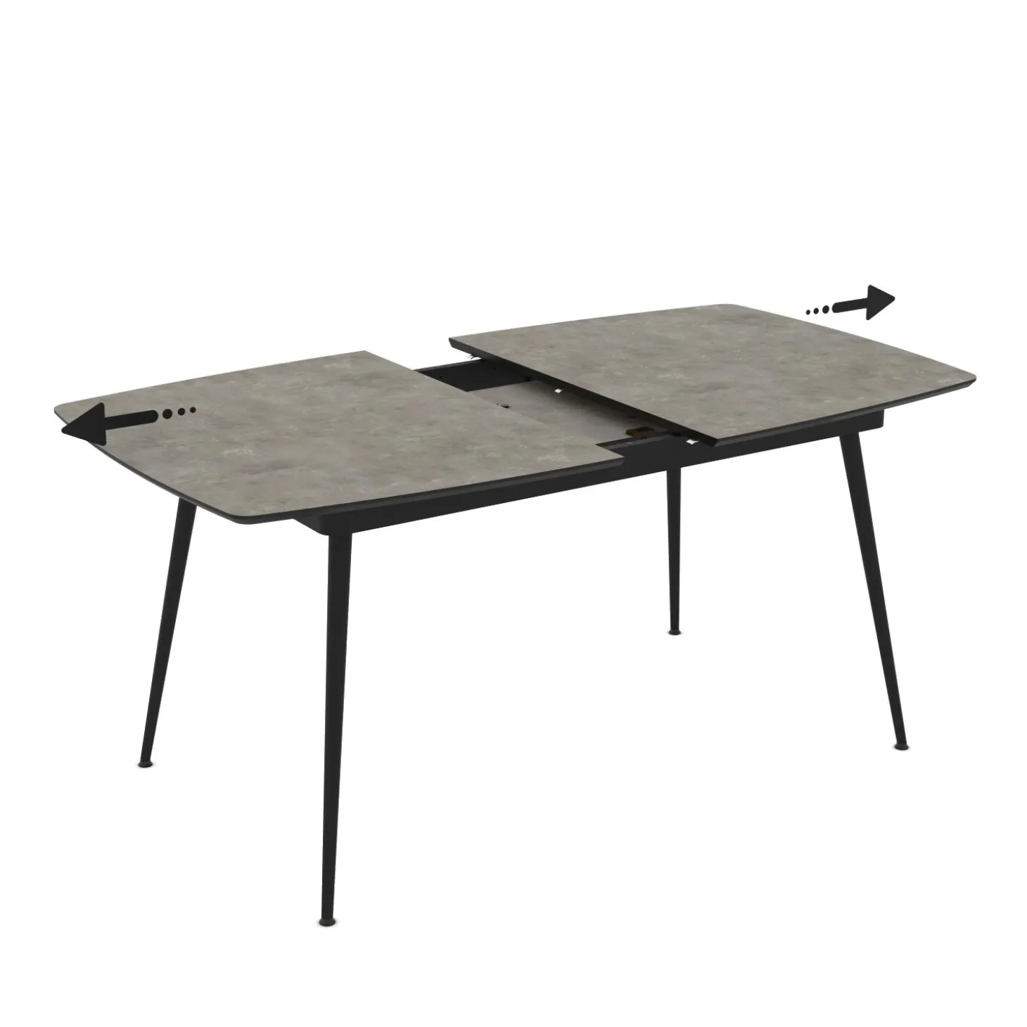 Tavolo allungabile da pranzo Yense cemento 145x80x75 cm