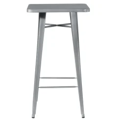 Tavolo alto da giardino in lamiera grgio 60x60xH108 cm