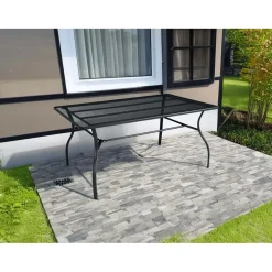 Tavolo a rete in ferro160x100 cm ferro antracite