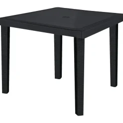 Tavolo da giardino Boheme in materiale ecologico 90x90 cm antracite