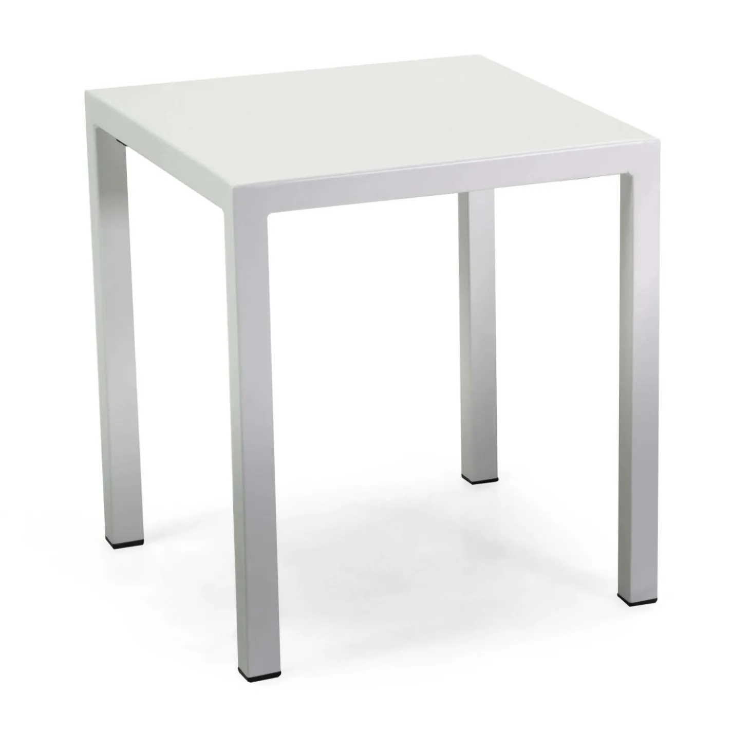 Tavolo da giardino quadrato New Elma in metallo bianco 35x35x42 cm