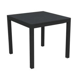 Tavolo da giardino Sullivan in alluminio antracite 80x80x75 cm