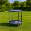 Tavolo da giardino tondo in metallo grigio Ø 40 cm H 50 cm