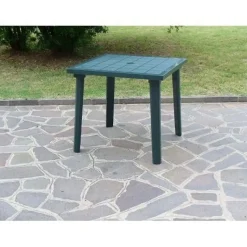 Tavolo da giardino Weekend in polipropilene 80 x 80 x H 72 cm verde