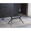 Tavolo da pranzo fisso Callista marmo nero 160x90x76 cm