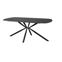 Tavolo da pranzo fisso Style nero 180x90x76 cm