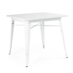 Tavolo Minnesota bianco antico 80x80 cm