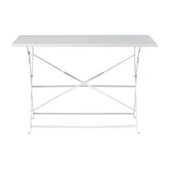 Tavolo pieghevole da giardino Bistrò in ferro avorio 110x70 cm