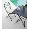 Tavolo pieghevole da giardino in ferro nero 70x70xH74 cm
