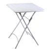 Tavolo pieghevole da giardino Rovigo bianco 80x80x72 cm