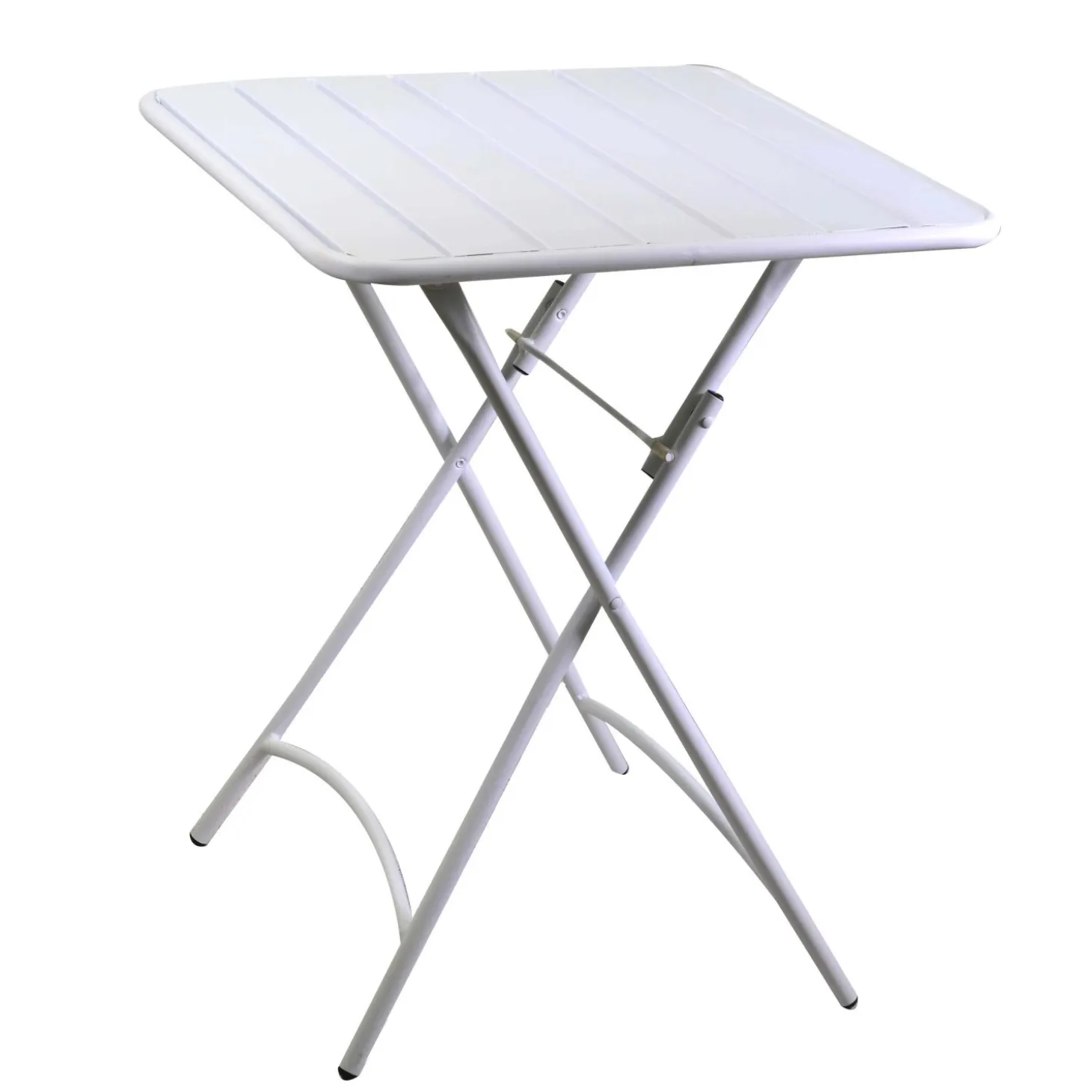 Tavolo pieghevole da giardino Rovigo bianco 80x80x72 cm