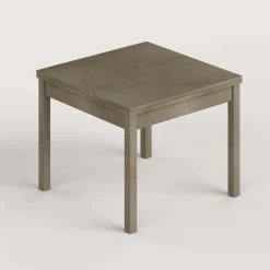 Tavolo raddoppiabile Firenze argilla 90x90x77 cm