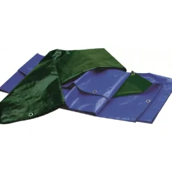 Telo di copertura occhiellato blu e verde 2x3 m