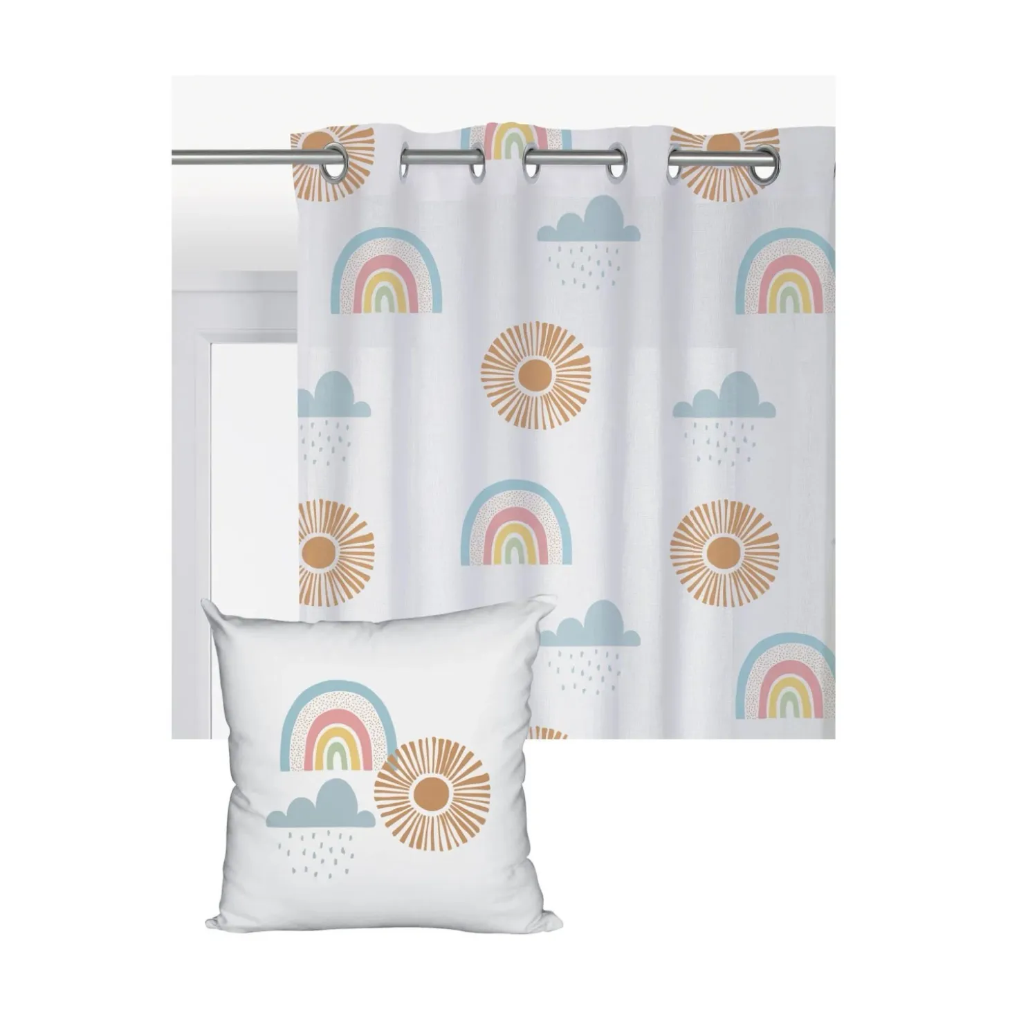 Tenda arredo Arcobaleno L 140 x H 290 cm multicolore