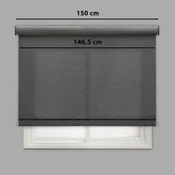Tenda a rullo Lino filtrante 150x250 cm antracite