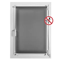 Tenda Clip & Fix colore grigio 45x180 cm