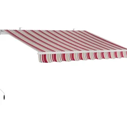 Tenda da sole a bracci articolati 395x250 cm beige/bordeaux