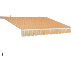 Tenda da sole a bracci articolati 295x200 cm beige/giallo