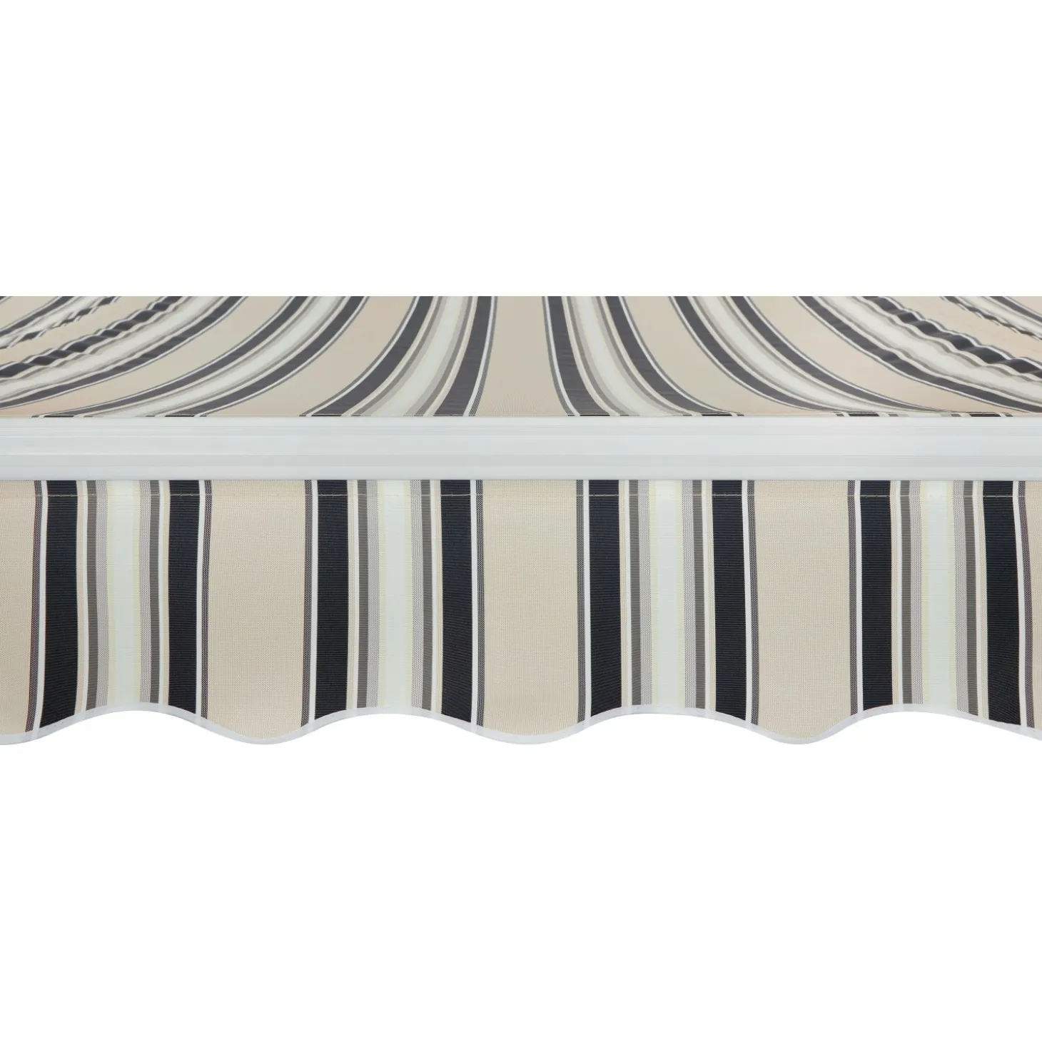 Tenda da sole a braccio reclinabile 395x250 cm beige/grigio