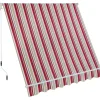 Tenda da sole a caduta con braccetti 250x250 cm beige/bordeaux