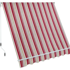 Tenda da sole a caduta con braccetti 250x250 cm beige/bordeaux