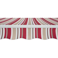 Tenda da sole a caduta con braccetti 295x245 cm beige/bordeaux