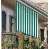 Tenda da sole a caduta verticale con rullo 150x250 cm verde rigato