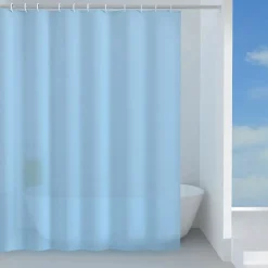 Tenda doccia Basic in peva 180x200 cm azzurra
