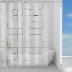 Tenda doccia Domino in peva 120x200 cm grigia