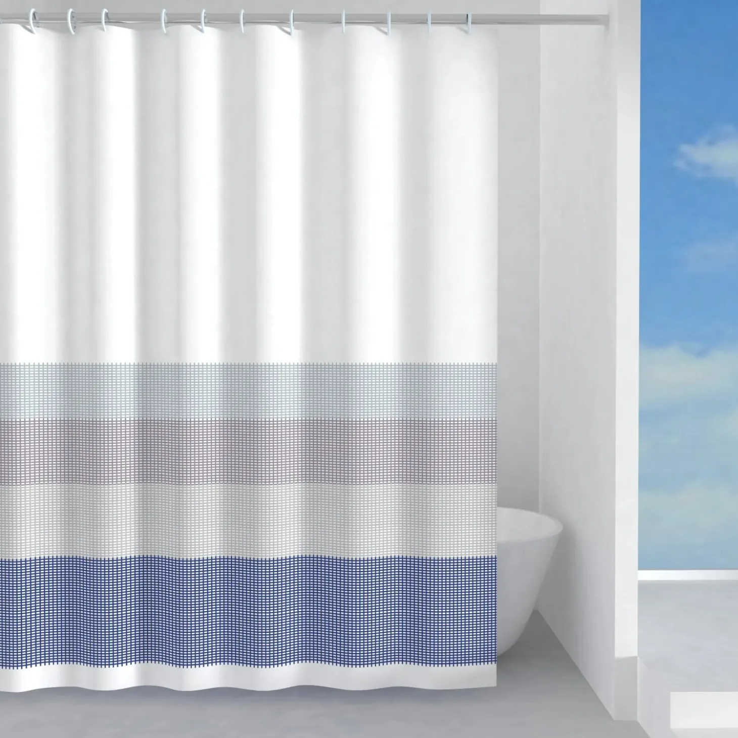 Tenda doccia Jeans in tessuto 240x200 cm multicolor