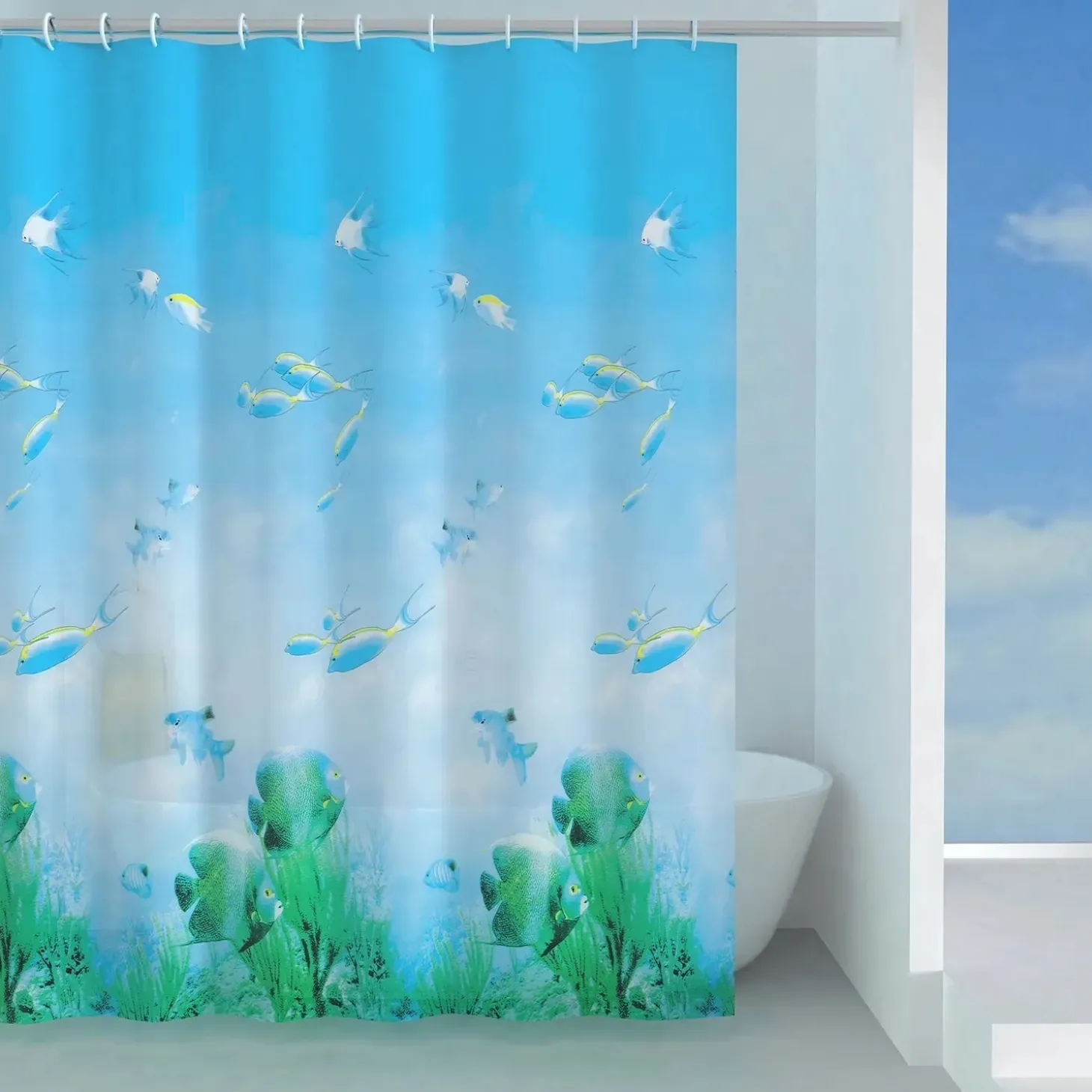 Tenda doccia Paradise in peva 240x200 cm multicolor
