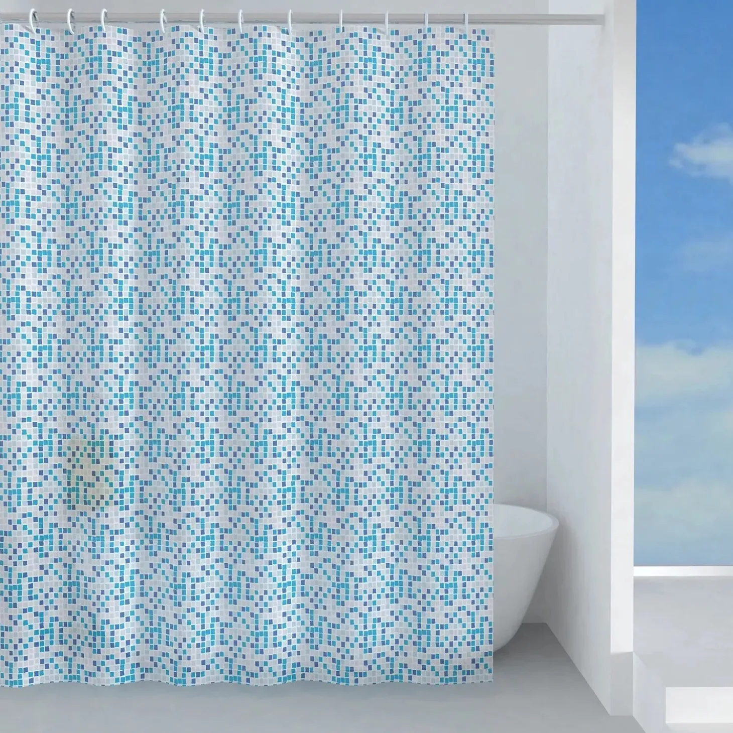 Tenda doccia Pool in peva 240x200 cm azzurra