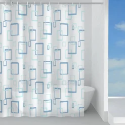 Tenda doccia Tablet in peva 120x200 cm azzurra