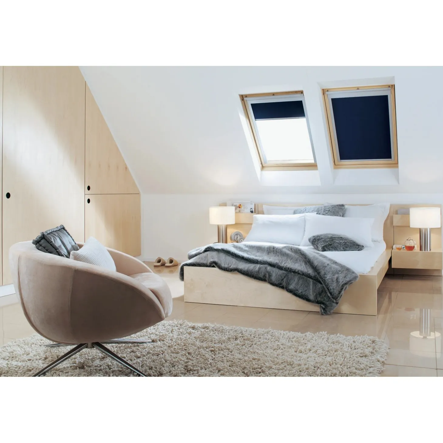 Tenda oscurante blu 66 cm x 118 cm