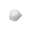 Terminale bastone tenda Bulbo in alluminio bianco Ø 20 mm 2 pz
