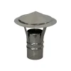 Terminale canna fumaria antipioggia base tonda in acciaio inox Ø 80 mm