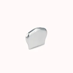 Terminale in ottone cromo-satinato per corrimano 62 mm x 45 mm